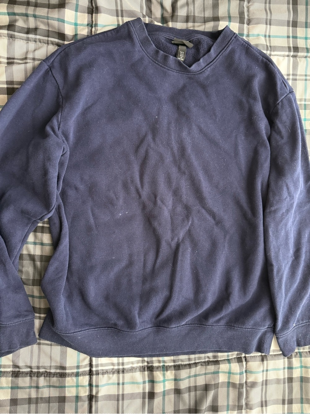 Men’s navy blue crewneck sweater | Size M/L | Fleece Lined